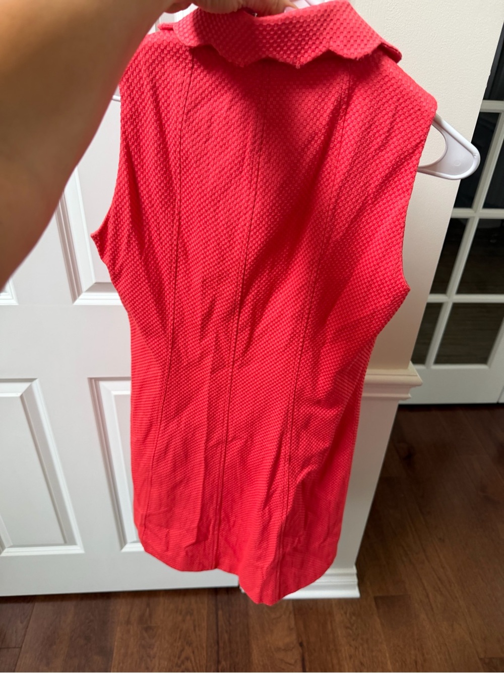 Susan Bristol Coral Textured Collar Dress - Picture 5 of 6